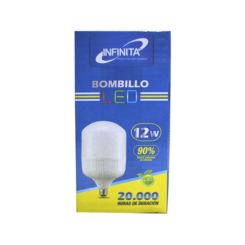 BOMBILLO LED 12W CILINDRO CAJA