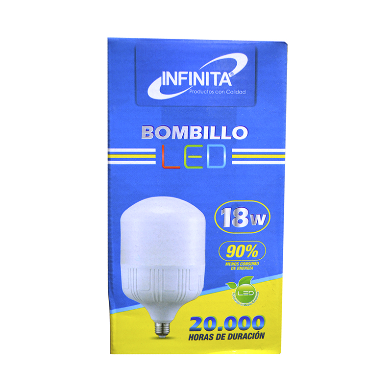 BOMBILLO LED 18W CILINDRO CAJA