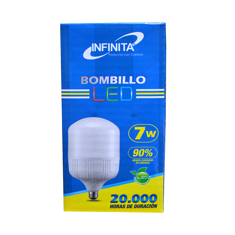 BOMBILLO LED 7W CILINDRO CAJA