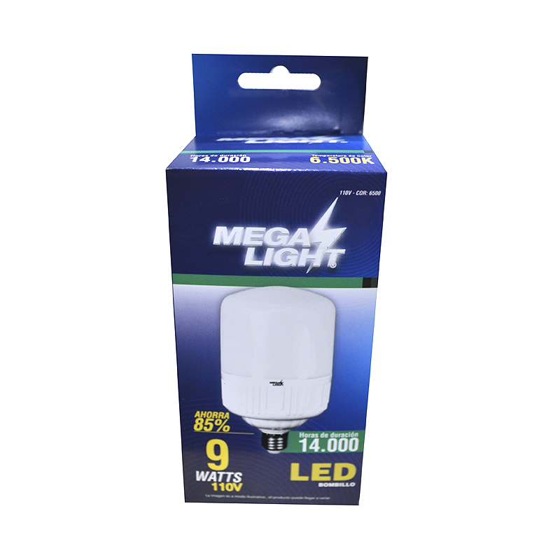 BOMBILLO 9W CILINDRO CAJA