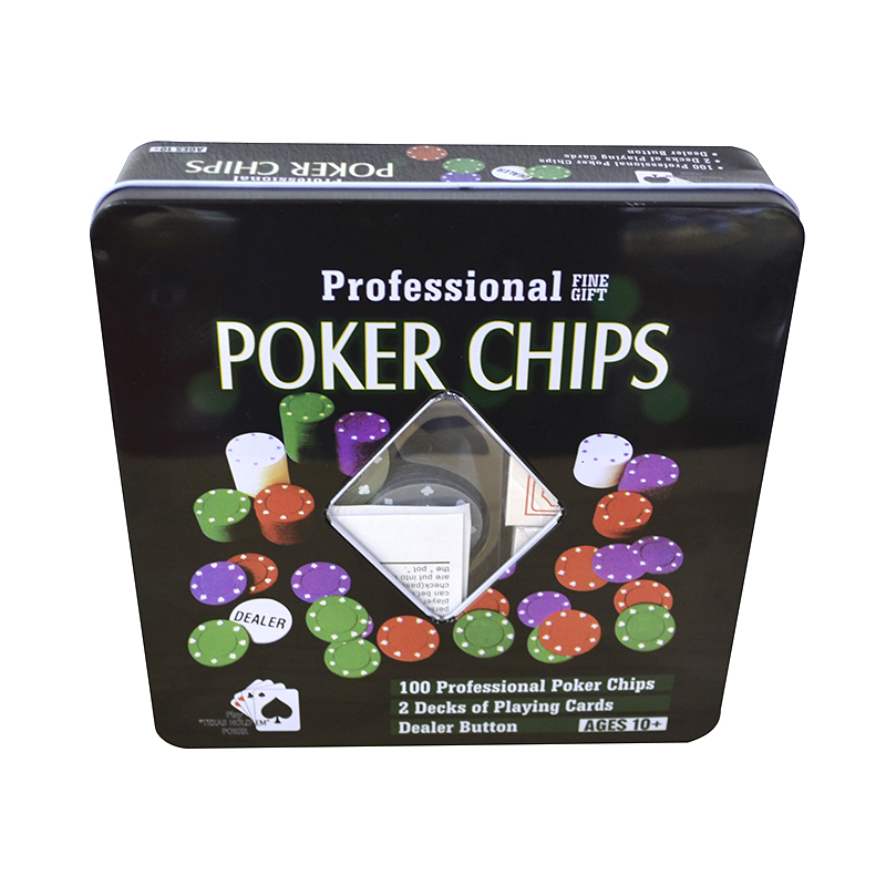 POKER CAJA METALICA 100 FICHAS